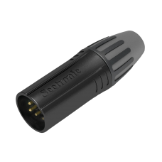 Seetronic XLR 5P Connector, male - Gold contacts - black housing - SCMM5BG