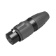 Seetronic XLR 3P Connector, female, IP65 - Gold contacts - Black housing - SCWF3B