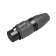 Seetronic XLR 5P Connector, female, IP65 - Gold contacts - Black housing - SCWF5B