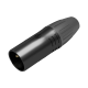 Seetronic XLR 3P Connector, male, IP65 - Gold contacts - Black housing - SCWM3B