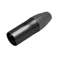 Seetronic XLR 5P Connector, male, IP65 - Gold contacts - Black housing - SCWM5B