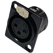 DAP XLR 3P Chassis - female Zwarte behuizing - XFC303B