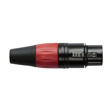 DAP XLR 3p. Connector Female, Black housing - Red - XFK203BR