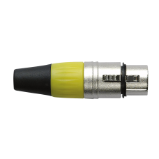 DAP XLR 3p. Connector Female, Nickel housing - Yellow - XFK203NY