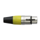 DAP XLR 3p. Connector Female, Nickel housing - Yellow - XFK203NY