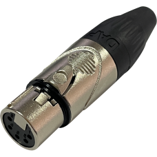 DAP XLR 5P X-type - female Zwarte einddop - nikkelen behuizing - XFX205NB