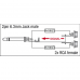 DAP XGA41 - Jack/M mono > 2 x RCA/F - Incl. 2 x 10 kilo-Ohm weerstanden - XGA41