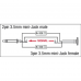 DAP XGA43 - Mini Jack/M mono > Mini Jack/F - Incl. 2 x 10 kilo-Ohm weerstanden - XGA43