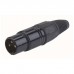 DAP XLR 3p. Connector Male, Black housing - Black - XMK203BB