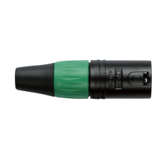 DAP XLR 3p. Connector Male, Black housing - Green - XMK203BG