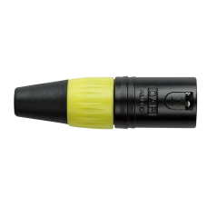 DAP XLR 3p. Connector Male, Black housing - Yellow - XMK203BY