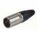 DAP XLR 3p. Connector Male, Nickel housing - Black - XMK203NB