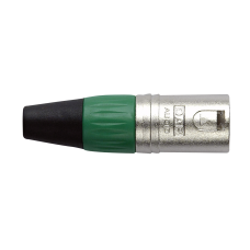 DAP XLR 3p. Connector Male, Nickel housing - Green - XMK203NG