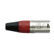 DAP XLR 3p. Connector Male, Nickel housing - Red - XMK203NR