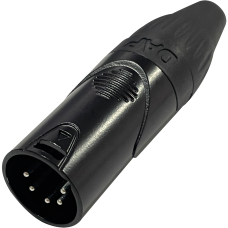 DAP XLR 5P X-type - male Zwarte einddop - zwarte behuizing - XMX205BB