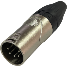 DAP XLR 5P X-type - male Zwarte einddop - nikkelen behuizing - XMX205NB