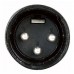 DAP XLR 3p. Connector Male, Black housing - Black - XMK203BB