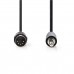 CS DIN-Audiokabel DIN 5-Pins Male - 3,5 mm Male  1,0 m  Zwart