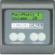 Dateq Musicall MRC3L-GG Wand module remote paneel met LCD display Grijs