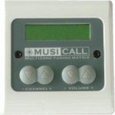 Dateq Musicall MRC4L-WG Wand module remote paneel met LCD display Wit / Grijs