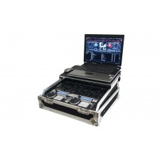 Prodjuser DM 19 Laptop flightcase voor 19" mixer 10U met laptop plateau