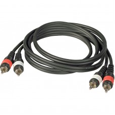 HILEC 2-0365 Assembled cable signal, 2x RCA + 2x RCA, 0.5m