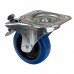 JV Case Wielset Set van 4 wielen, 2 met rem, 2 zonder rem 100mm blauw