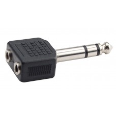 Hilec ADAPT1200  - Jack 6.35 stereo to 2 x Jack 3.5 stereo adapter