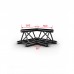 Contestage AG29-021 blk TRIO hoekverbinding - Zwart - 90° - 2 richtingen - Montagekit inbegrepen