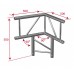 Contestage AGDUO-07  - Hoekverbinding – 3 richtingen - 90° - verticaal - Montagekits inbegrepen