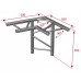 Contestage AGDUO-08  - Hoekverbinding – 3 richtingen - 90° - rechtopstaand - Montagekits inbegrepen