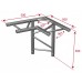 Contestage AGDUO-08  - Hoekverbinding – 3 richtingen - 90° - rechtopstaand - Montagekits inbegrepen