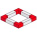 Contestage AGQUA-02 blk  Quatro hoekverbinding - 2 richtingen - 50cm - 90° - zwart - Montagekit inbegrepen