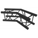 Contestage AGQUA-04 blk  Quatro hoekverbinding - 2 richtingen - 50cm - 135° - zwart - Montagekit inbegrepen