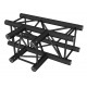 Contestage AGQUA-05 blk  Quatro hoekverbinding - 3 richtingen - 90° - zwart - Montagekit inbegrepen