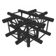 Contestage AGQUA-07 blk  Quatro hoekverbinding - 5 richtingen - 90° - zwart - Montagekits inbegrepen