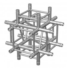 Contestage AGQUA-08 Quatro hoekverbinding - 6 richtingen - 90° - Montagekits inbegrepen