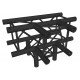 Contestage AGQUA-10 blk  Quatro hoekverbinding - 4 richtingen - 90° - zwart - Montagekits inbegrepen