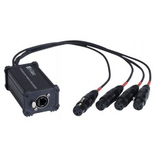 Hilec BOXRJ4XF3  - RJ45/XLR3F adapter box for audio or DMX signal