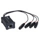 Hilec BOXRJ4XF3  - RJ45/XLR3F adapter box for audio or DMX signal