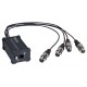 Hilec BOXRJ4XF5  -  RJ45/XLR5F adapter box for audio or DMX signal