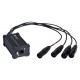 Hilec BOXRJ4XM3  - RJ45/XLR3M adapter box for audio or DMX signal
