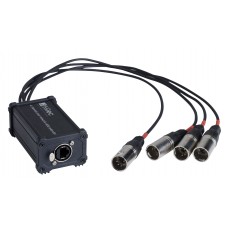 Hilec BOXRJ4XM5  - RJ45/XLR5M adapter box for audio or DMX signal