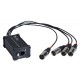 Hilec BOXRJ4XM5  - RJ45/XLR5M adapter box for audio or DMX signal