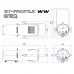 Briteq BT-PROFILE WW 3200K WIT LED profielspot met 4 lamellen en 25°-50° zoom