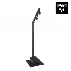 Briteq BTI-AKKUPOLE BLACK batterij-gevoede IP64 4x5W LED verlichtingspaal