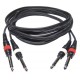 Hilec FL22/6  - 2x Male Jack / 2x Male Jack 6.35mm mono line cable 6 m