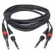 Hilec FL22/1.5  - 2x Male Jack / 2x Male Jack 6.35mm mono line cable 1.5 m