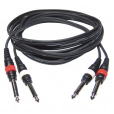 Hilec FL22/3  - 2x Male Jack / 2x Male Jack 6.35mm mono line cable 3 m