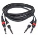 Hilec FL22/3  - 2x Male Jack / 2x Male Jack 6.35mm mono line cable 3 m